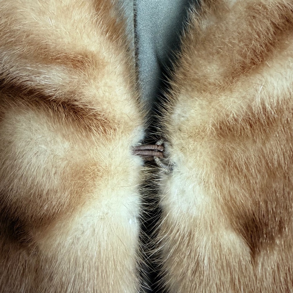 Vintage Cain Sloan Nashville Custom Mink Mobwife Old Hollywood Glamour Caplet - Picture 4 of 11